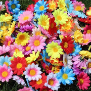 100 pezzi di fiori artificiali fiori laterali decorativi - capocchia di fiore di fiore di margherita per DIY artigianato - decorazione di matrimonio festa arredamento domestico (4 cm)