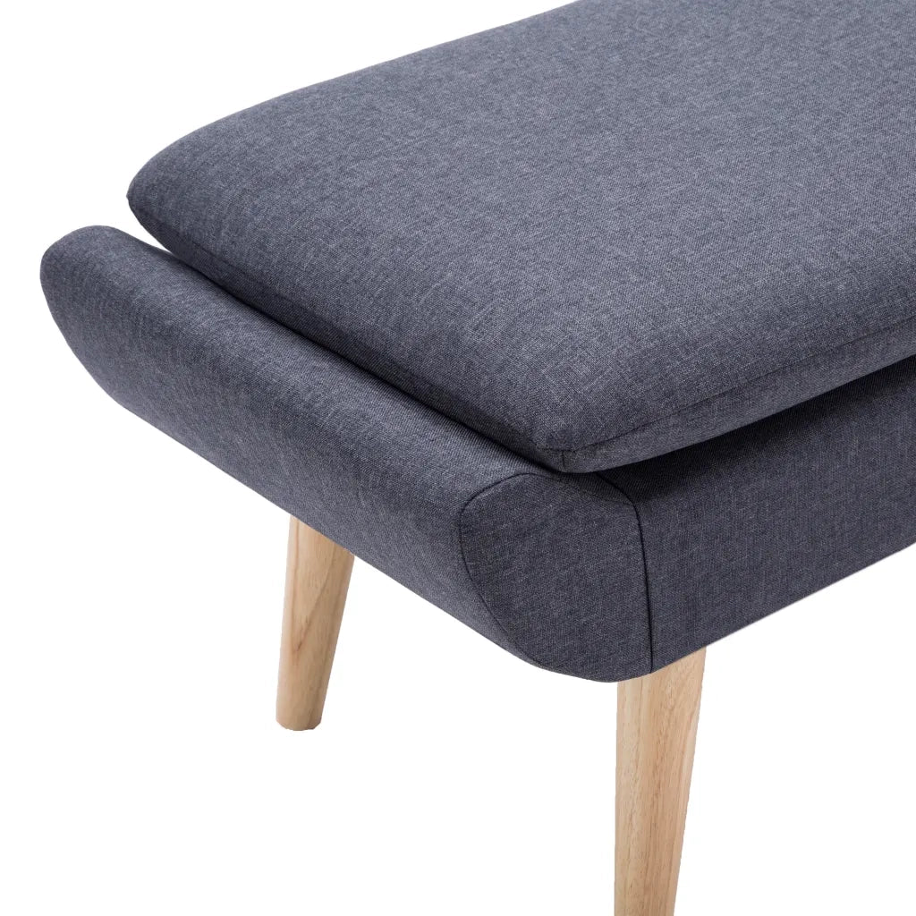 Poggiapiedi in Tessuto 73x43x42 cm Grigio Scuro 246989