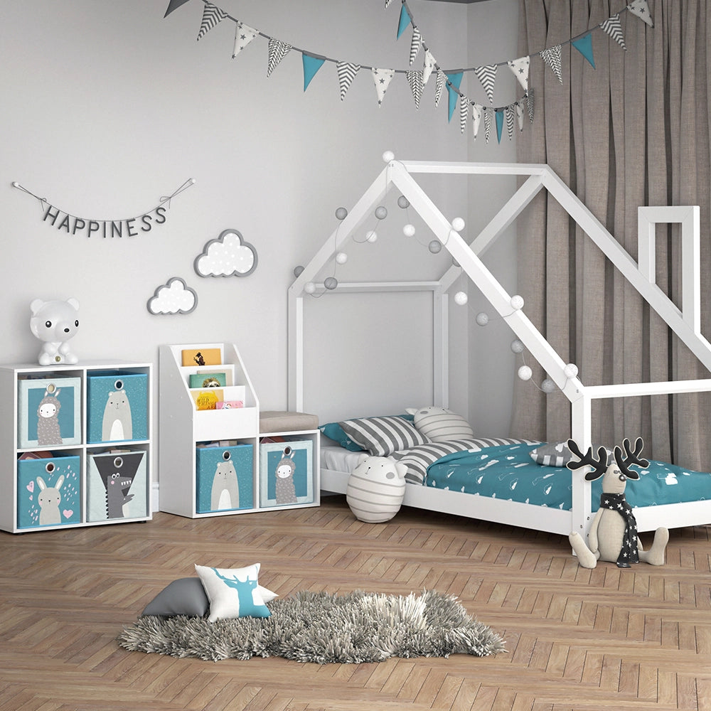 Vicco Libreria bambini Bianco 30.9 x 79 cm Mini, con 2 scatole pieghevoli opt.6