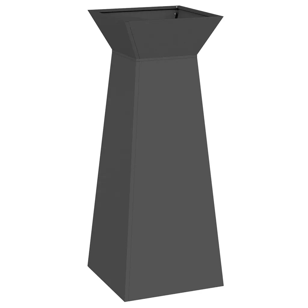 Vaso a Pilastro-Fioriera da Esterno-Contenitore per Piante Nero 40 x 40 x 100 cm