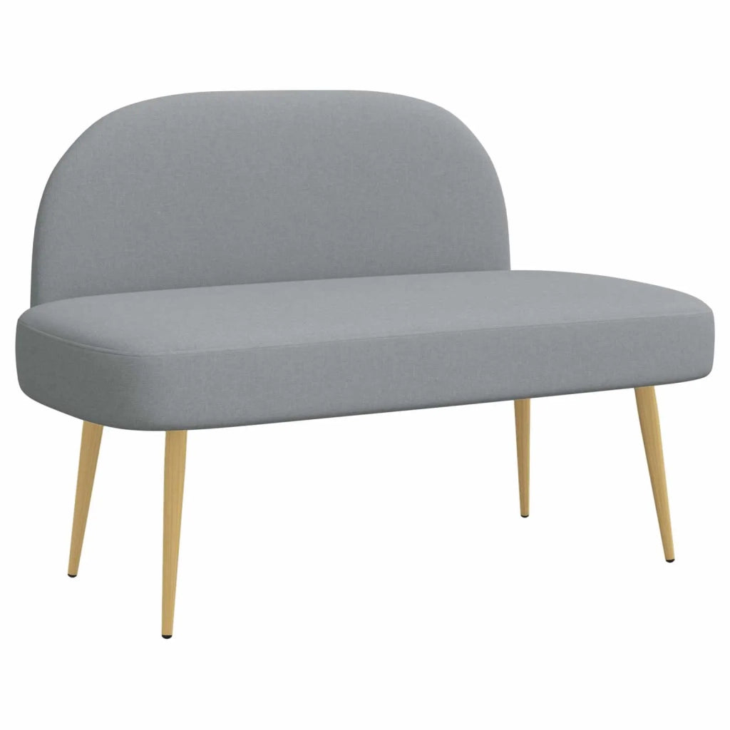 Panchina imbottita con schienale Grigio Chiaro 110 x 60 x 76 cm 42040756