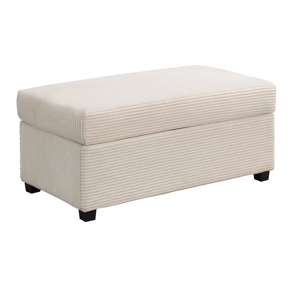 Divano Angolare Modulare 3 Posti con Ottoman e LED ¨C MINIMAL ¨C Tessuto, L-Form