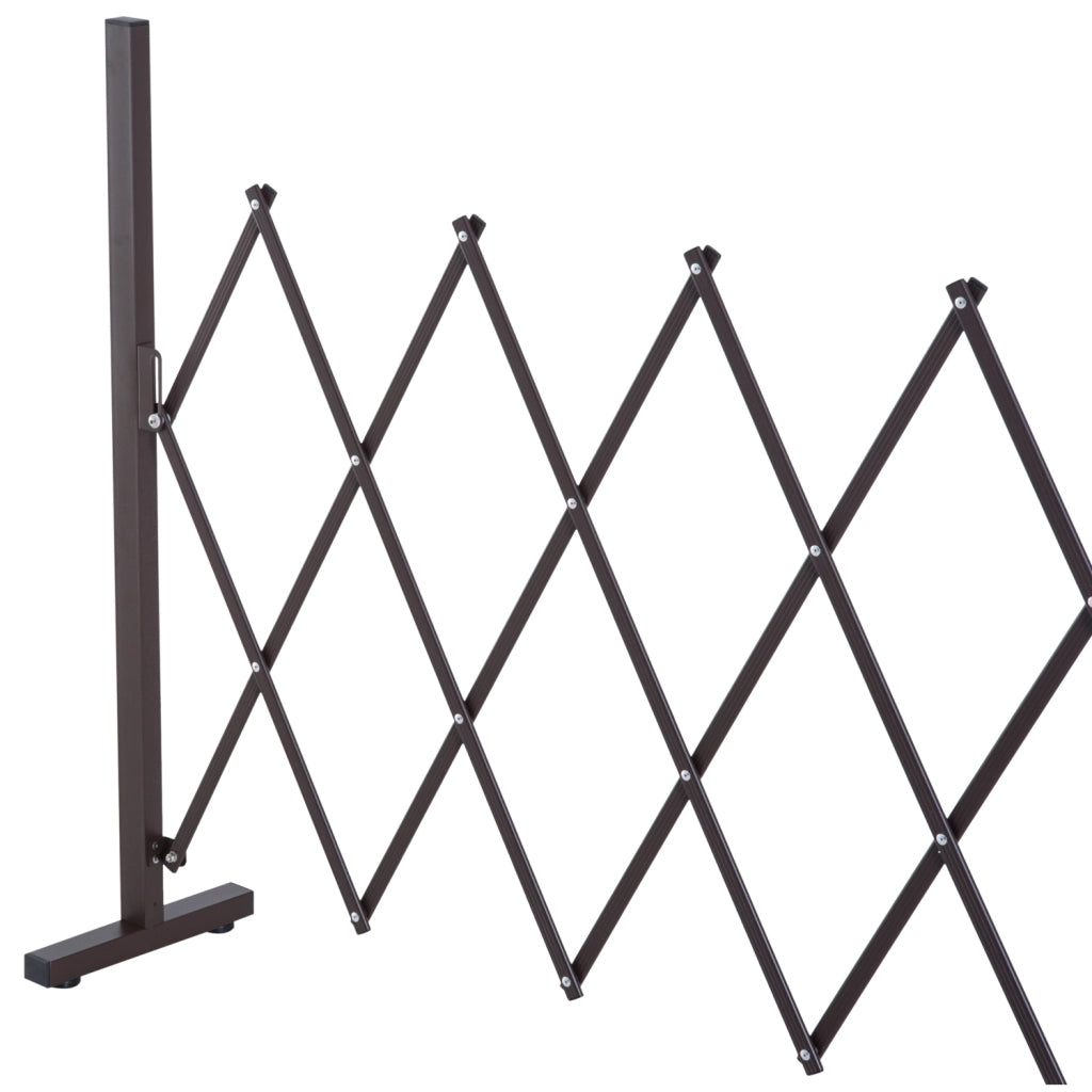 Cancello Estensibile per Giardino ¨C zephmum ¨C Alluminio Marrone 35-300cm
