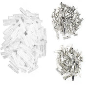 Set di terminali Crimp a Spada - 50 maschili e 50 femminili - 100 strisce di isolamento - 2,8 mm Argento - Connettori Quick Connect