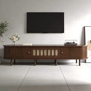 MOBILE TV 180 x 40 x 40 cm in MDF color noce con ante a ribalta