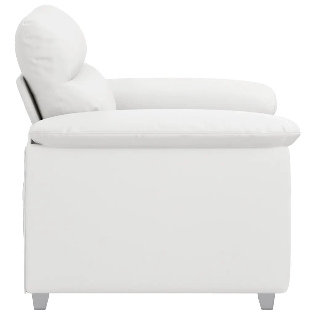 vidaXL Poltrona Bianca 60 cm in Similpelle