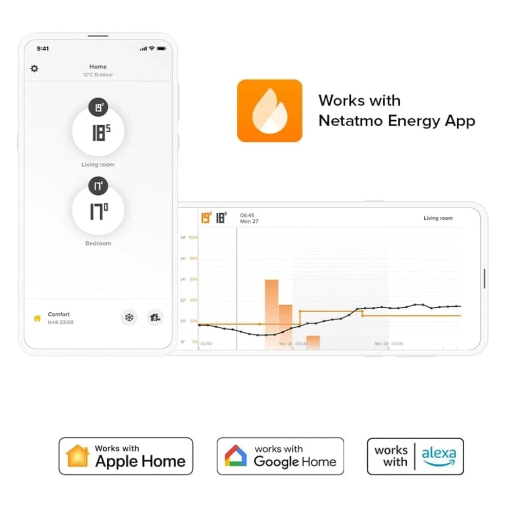 Netatmo Smart Thermostat Pack + 3 teste termostatiche connesse intelligenti WiFi
