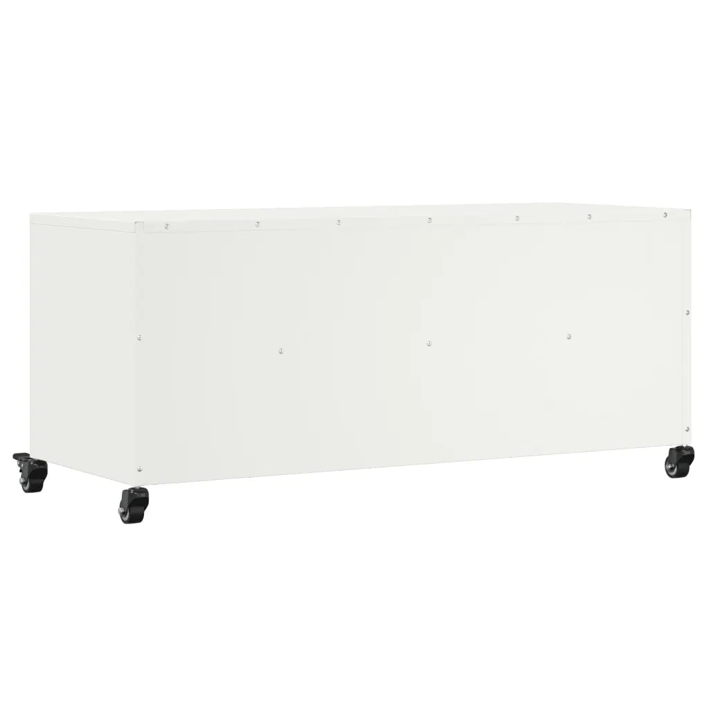 Mobile TV Bianco 100,5x39x43,5 cm in Acciaio 846697