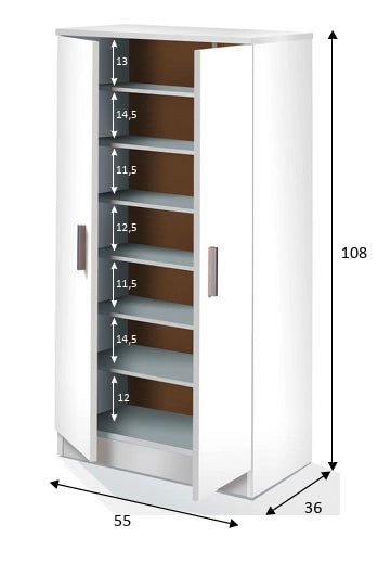 Armadio portascarpe 2 ante - Rovere
