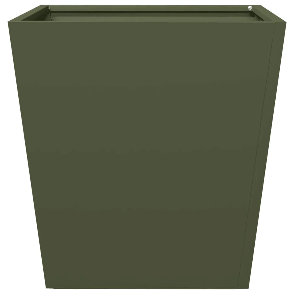 Fioriera aiuola rialzata fioriera aiuola giardino terrazza set da 2 verde oliva 40 x 40 x 40 cm acciaio verde 02_0039083