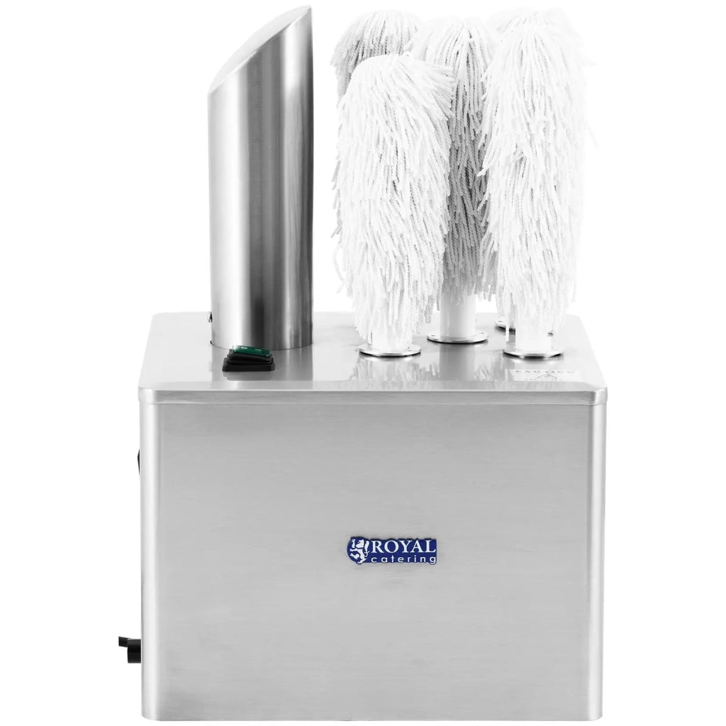 Lucidatrice per vetri a 5 rulli 1320 watt 330 bicchieri/h acciaio inox alluminio argento 14_0009576