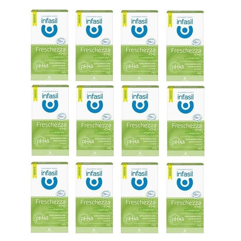 SET 12 INFASIL DETERGENTE INTIMO IN CONFEZIONE DA 200 ML FRESCHEZZA ATTIVA