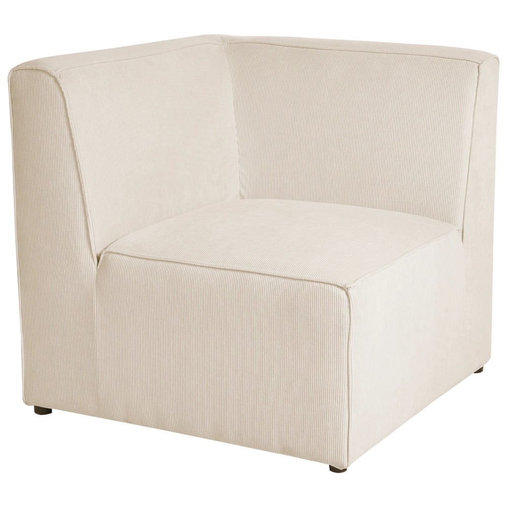 Divano modulare 2 posti in Velluto a coste beige stile classico soggiorno