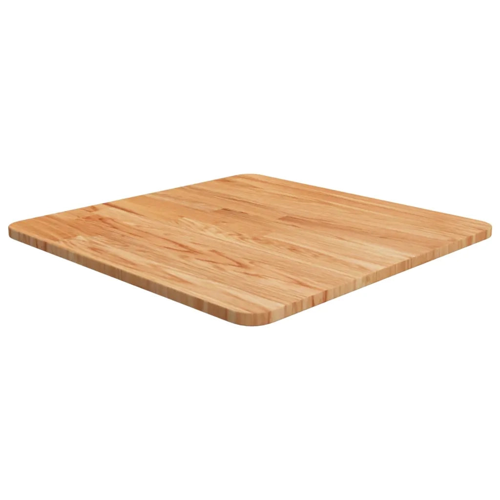 Piano Tavolo Quadrato Marrone Chiaro 50x50x1,5 Rovere Trattatocod mxl 81740