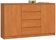 Cassettiera AKORD K160 Ontano 160 cm 2 ante 4 cassetti 160x40x99 cm