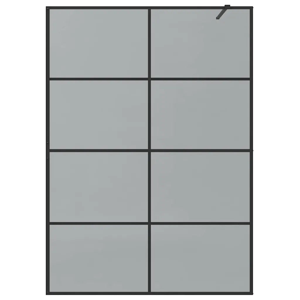 Parete Doccia Walk-in Nero 140 x 195 cm vetro temperato
