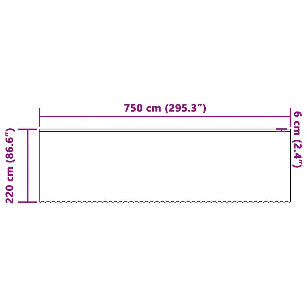 Tenda in Pizzo con tende Bianco 220 x 750 cm Poliestere 4107950