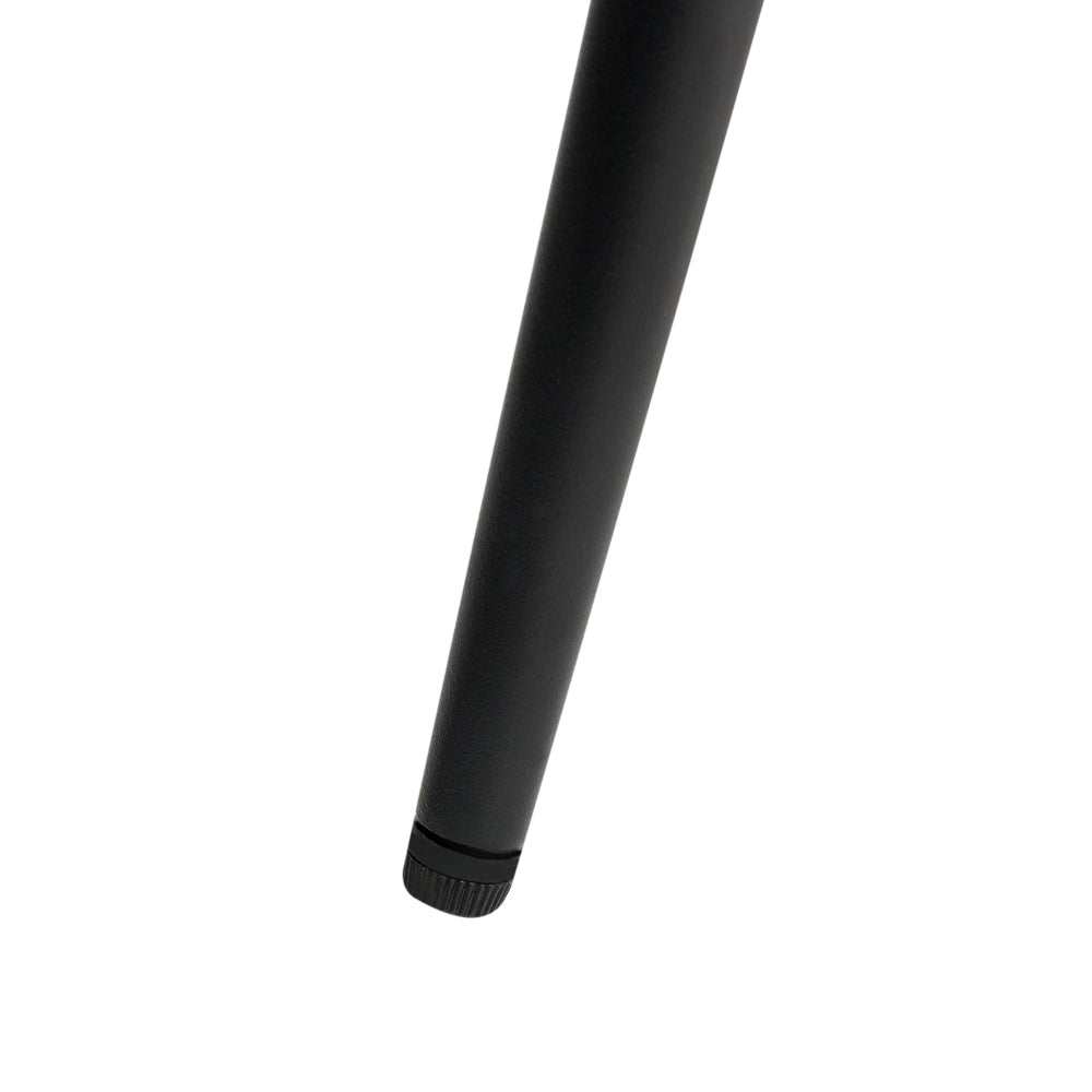 Set di 2 sedie da pranzo in tessuto bouclè nero braccioli schienale intagliato gambe in metallo moderna industriale
