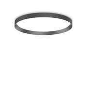 Plafoniera Moderna Fly Alluminio-Materie Plastiche Nero Led 53W 4000K D60Cm