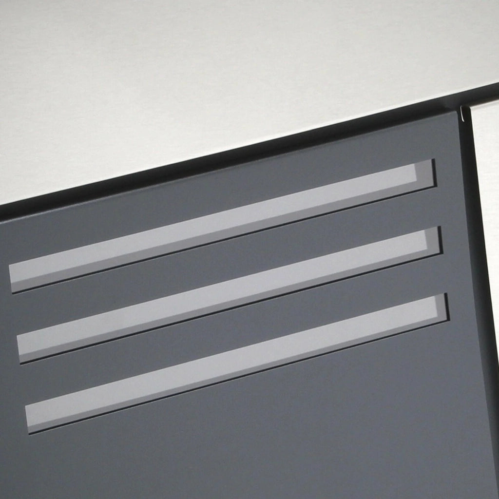 Cassetta postale da parete di design antracite acciaio zincato e acciaio inox finitura antracite 16_0000096