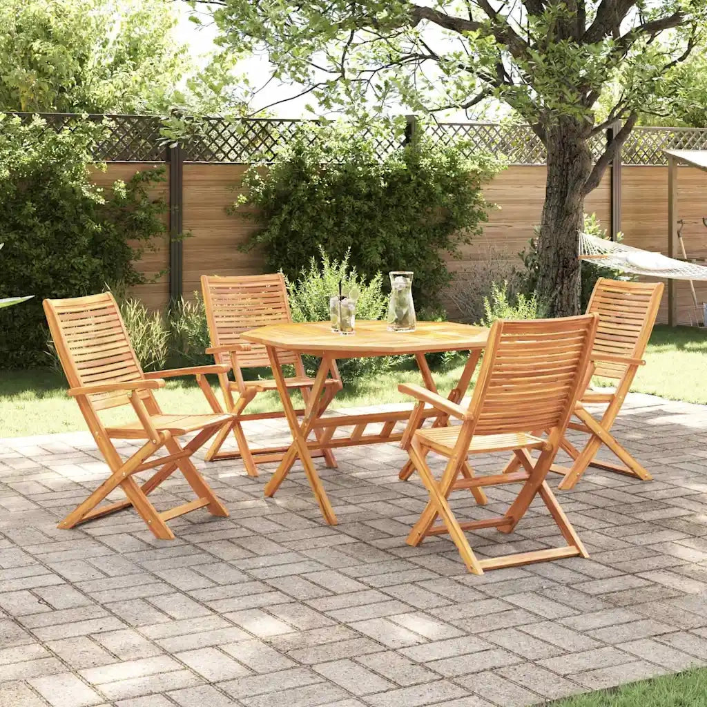 Set da Pranzo per Giardino 5 pcs Marrone 3375707