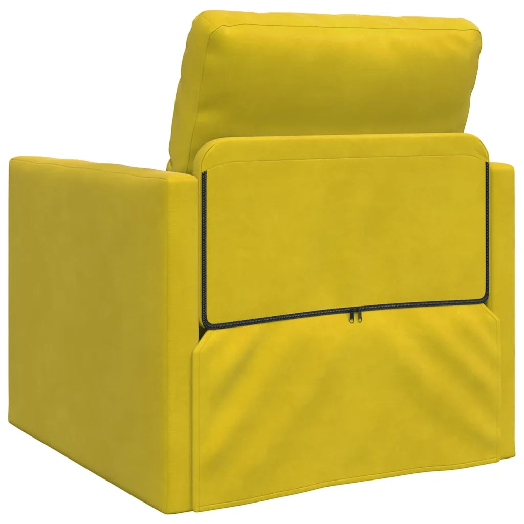 Divano letto-Sofa Letto-Daybed Giallo Scuro 74 x 77 x 81 cm Velluto