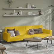 Divano Letto a 2 Posti Giallo in Vellutocod mxl 87903