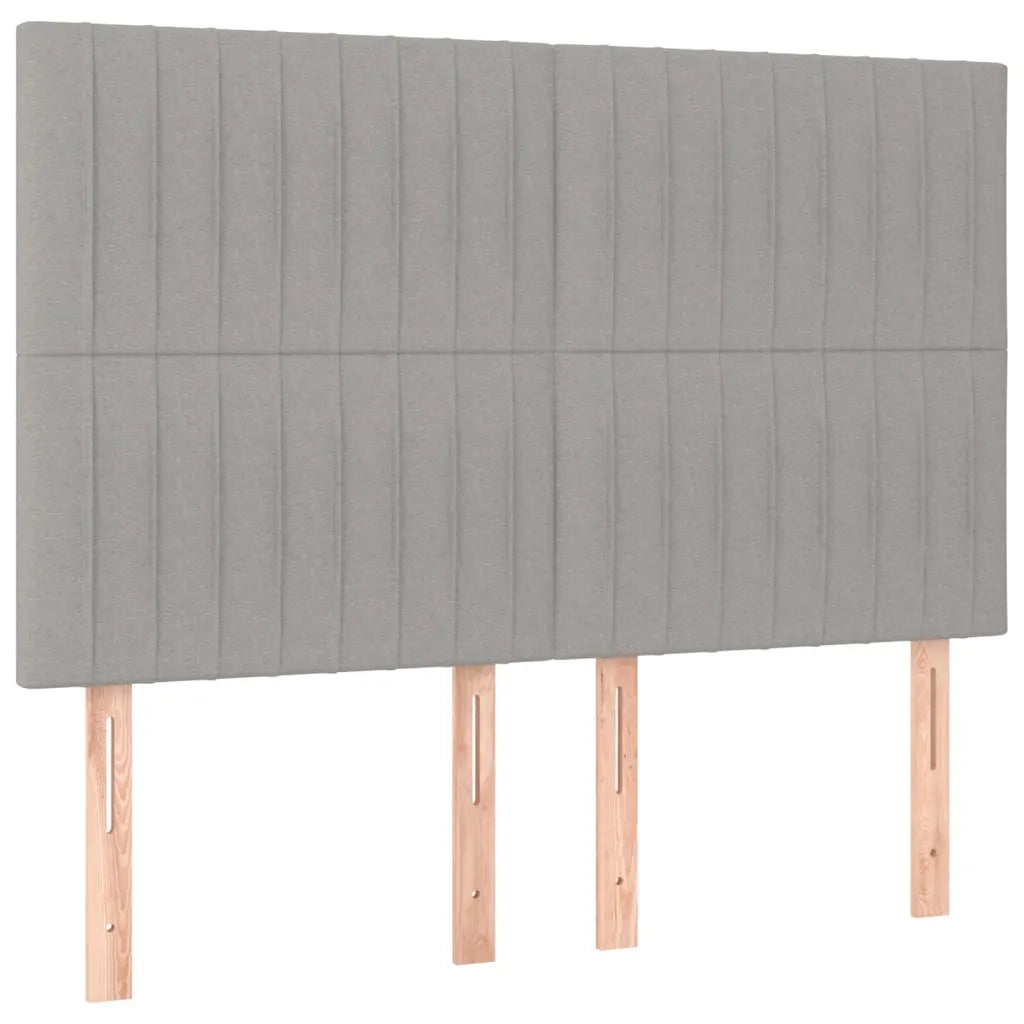 Giroletto a Molle con Materasso Grigio Chiaro 140x190cm Tessuto 3128677