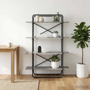 Libreria 4 livelli 100 x 35 x 140 cm PB Sonoma grigio 8007789