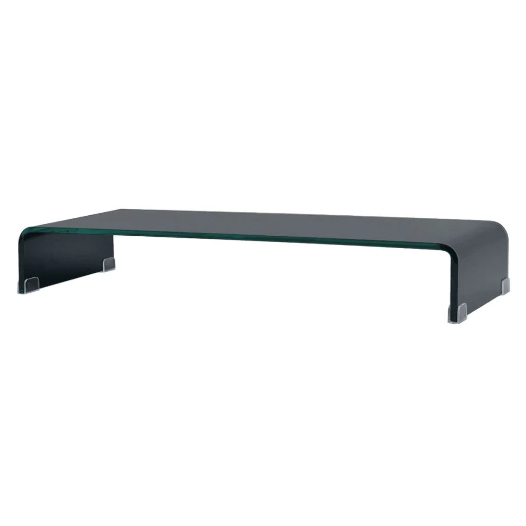 Mobile TV credenza design pratico supporto per monitor 90 cm vetro nero 2502232