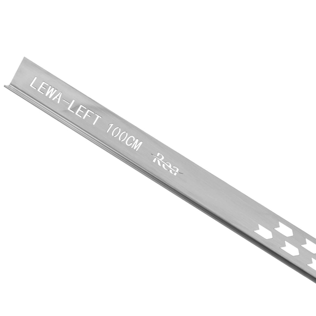 Profilo Doccia Pendenzato 100cm Brush Nickel sinistra