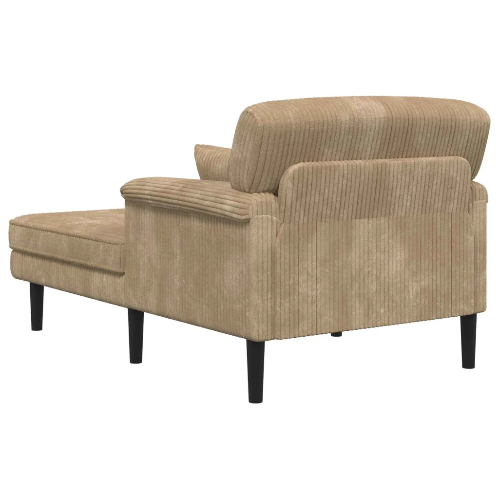 Chaise longue Tortora Tessuto in velluto a coste 42048039