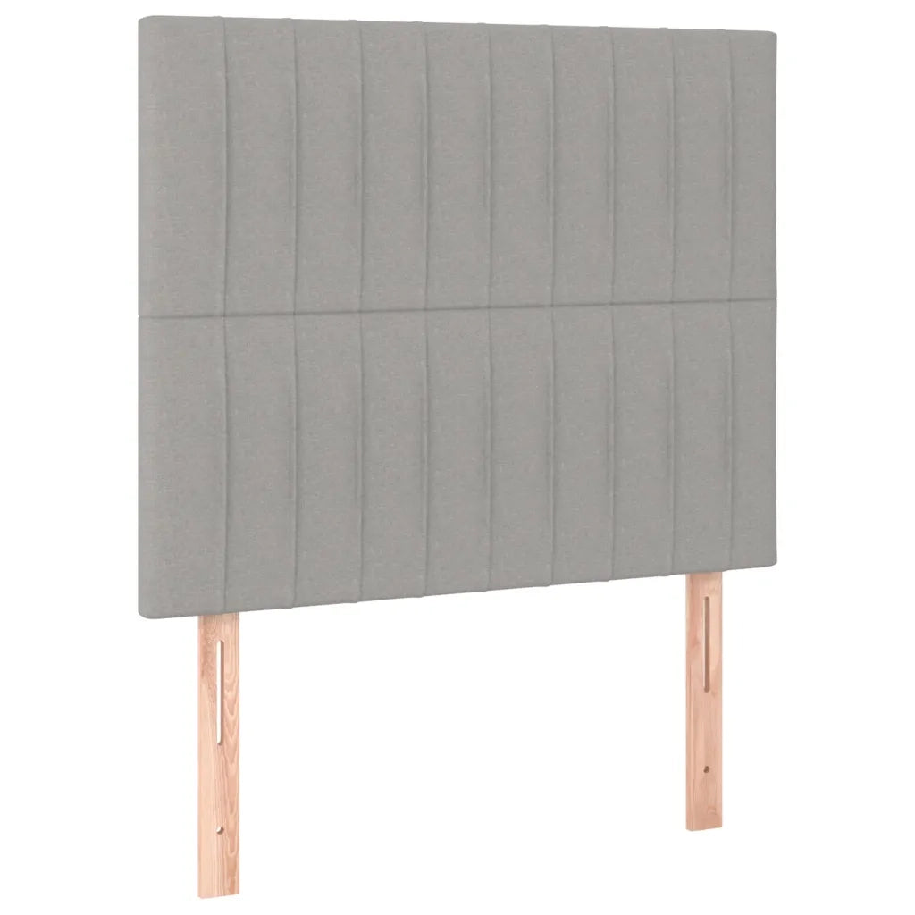 Testiera-Testata Decorativa Grigio Chiaro 90x5x118/128 cm Tessuto 478776