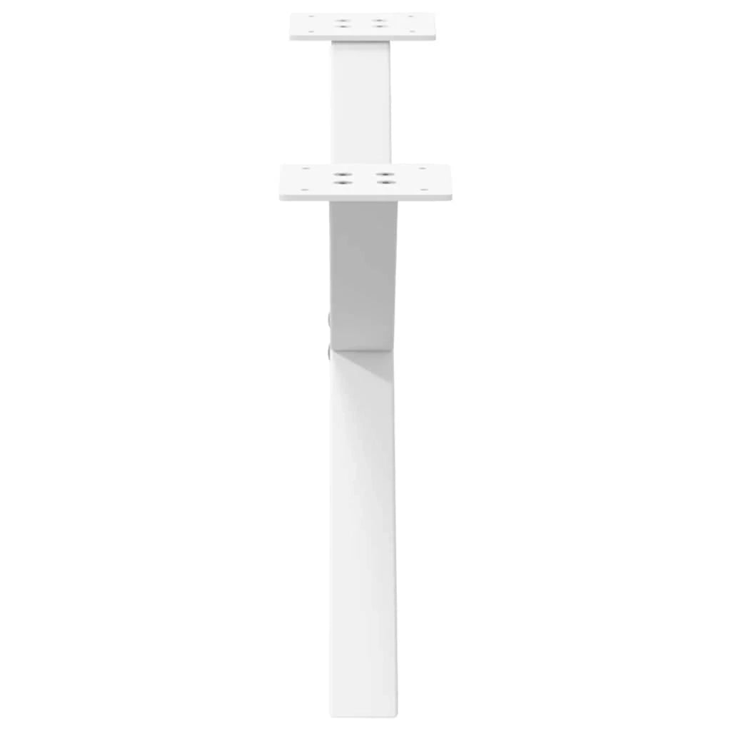 Set di 2 gambe per tavolino da caffè a forma di X 70 x 30 cm design moderno con piedini regolabili acciaio bianco 02_0057160