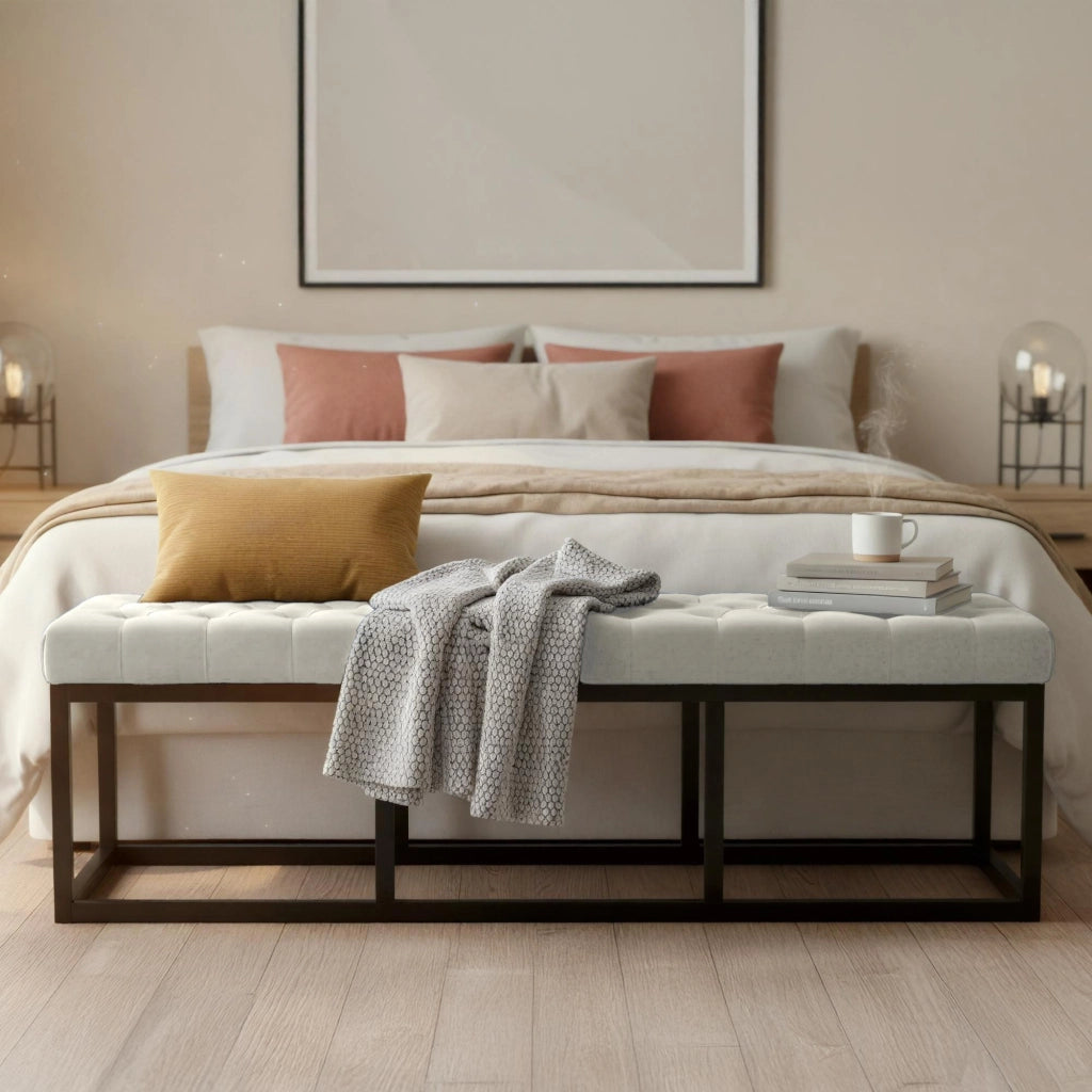Panca Polson Velluto Nero 150 cm 4