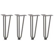 Set di 4 gambe a forcina per tavolino da 30 cm con piedini regolabili design moderno in acciaio naturale 02_0056738