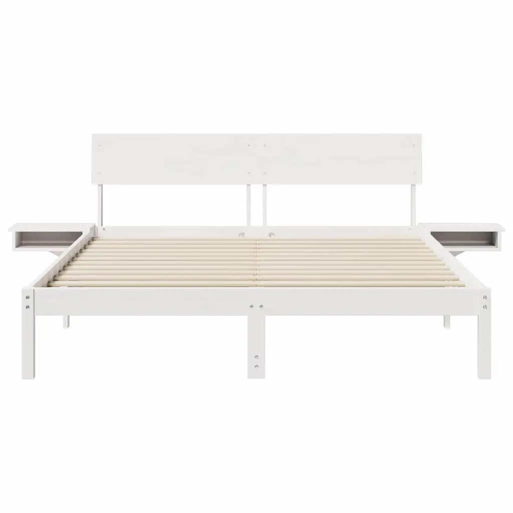 Struttura del letto Bianco 150 x 200 cm Pino massello