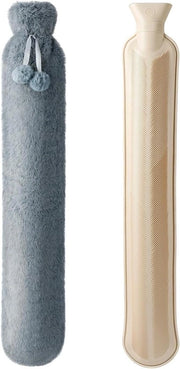 Kruik a acqua calda lunga con rivestimento morbido 2 litri collo-spalla 73 x 13 cm certificato