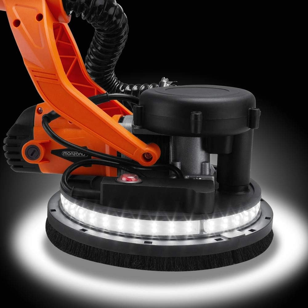 ® Levigatrice Muro 750Watt Telescopica Cartongesso Giraffa Levigatura Professionale Pareti 12 Dischi Abrasivi Carteggiatrice Soffitti Orbitale