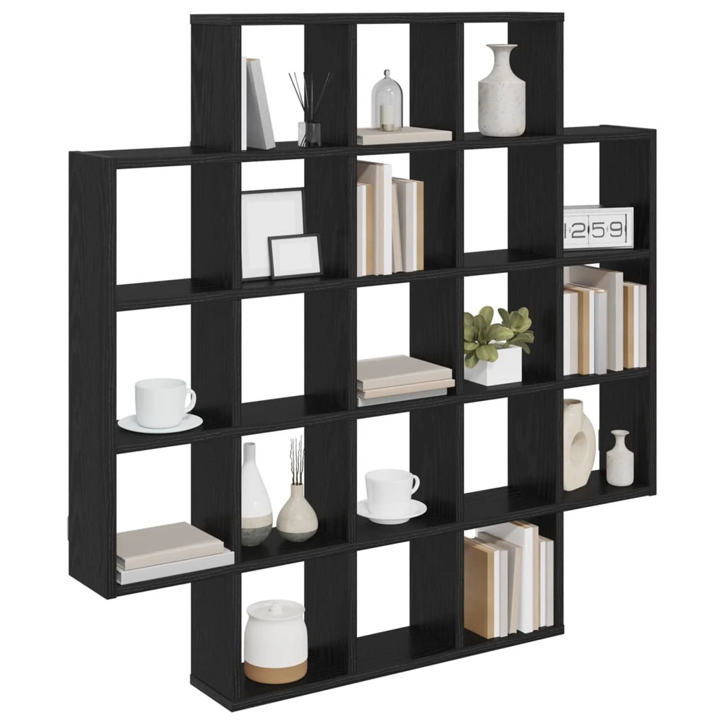 Scaffale da parete Rovere Nero 100 x 13 x 100 cm 8012245