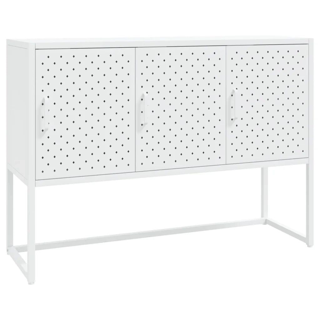 Credenza Bianca 105x35x75 cm in Acciaio