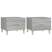 2 pz Tavolini salotto | Tavolino da caff¨¨ | Tavolino da Soggiorno Grigio Sonoma 50x50x40cm Legno Multistrato