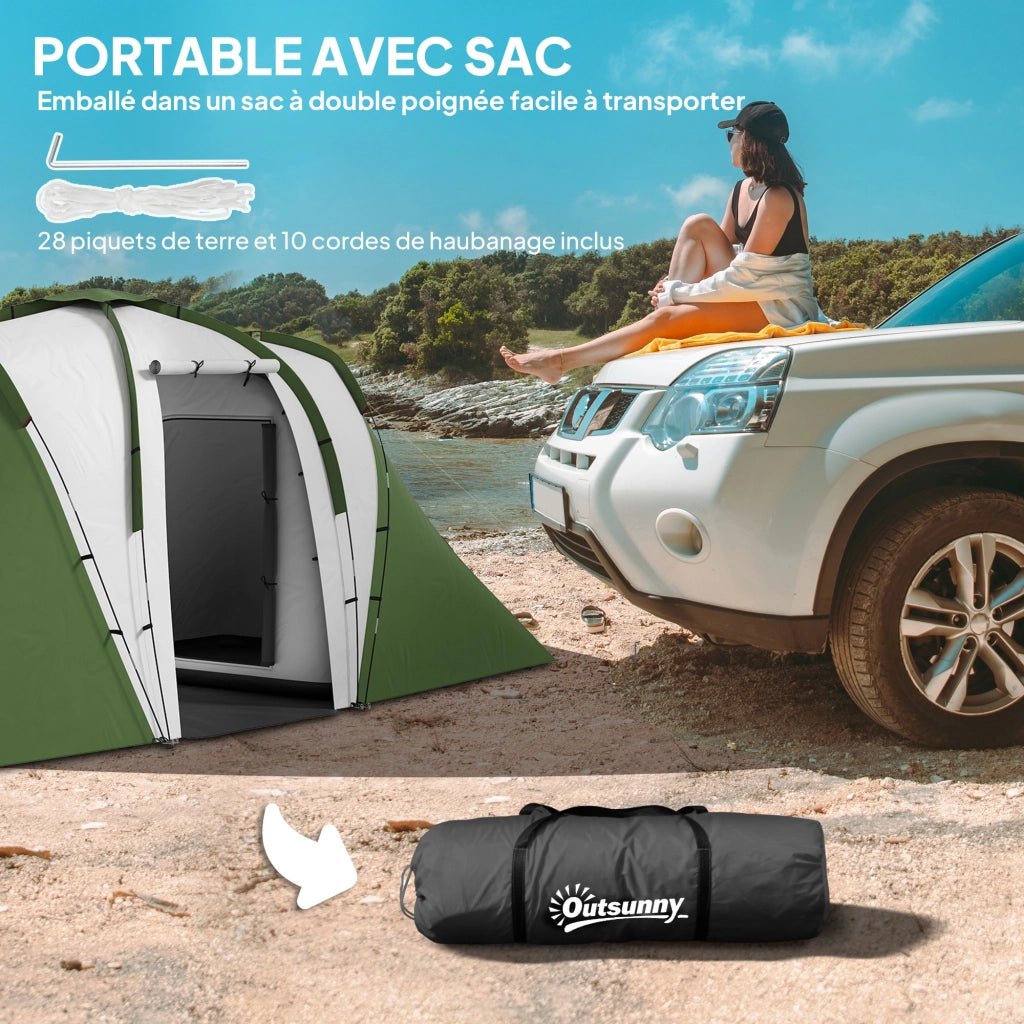 Tenda da campeggio 4-6 persone impermeabile ¨C zephmum ¨C 555x225x190 cm