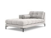 Cosmopolitan Design - Chaise longue sinistra "Bali" in velluto argento 