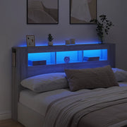 Testiera LED Grigio Sonoma 180x18,5x103,5 cm Legno Multistrato 837363