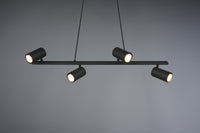 Lampada a Sospensione da Interno Attacco GU10 in Metallo Nero Opaco