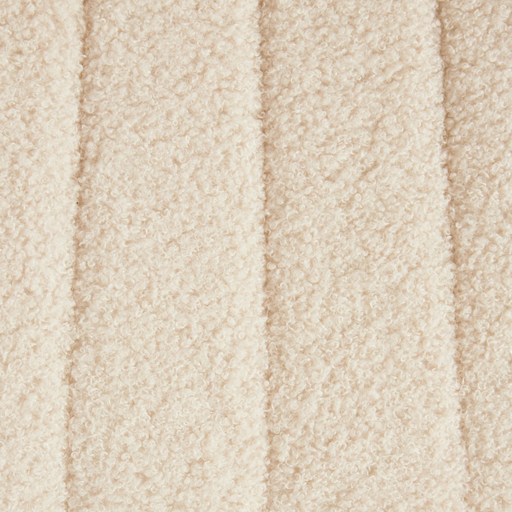 Set di 2 sedie da bar Beige chiaro senza braccioli Boucle nero Gamba d'acciaio Design moderno Sedute per la sala da pranzo