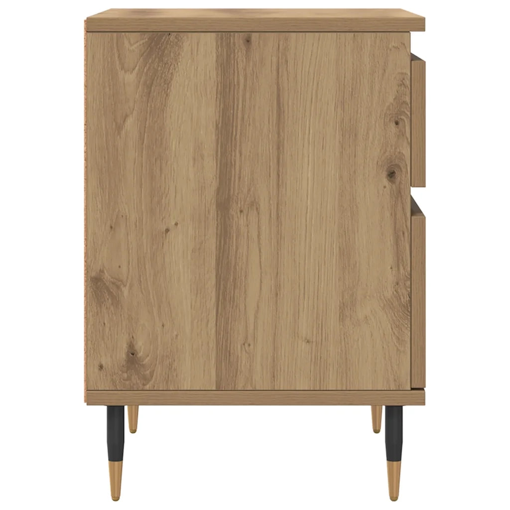 Comodino-Tavolino da notte Rovere Artigianale 40x35x50 cm in Legno Multistrato 631700