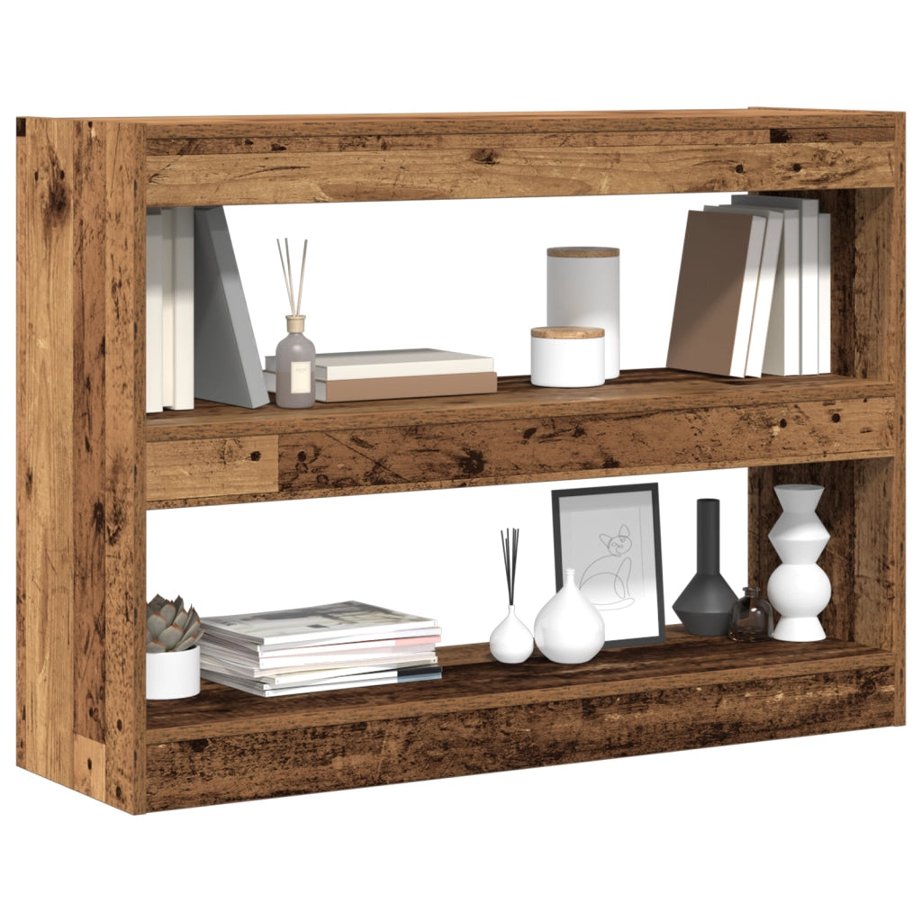 Libreria/Divisoria in Legno Vintage, 100x30x72 cm, Realizzata in Legno Compresso