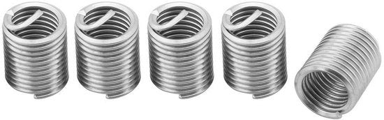 Assortimento di 60 pezzi in acciaio inossidabile - Reparazione di viti - Inserti a vite - Dimensioni M3/M4/M5/M6/M8/M10/M12 - Maggiore resistenza all'usura - Vite con anello di vite